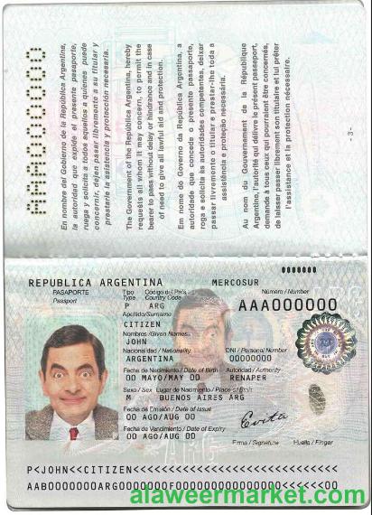 Argentina passport